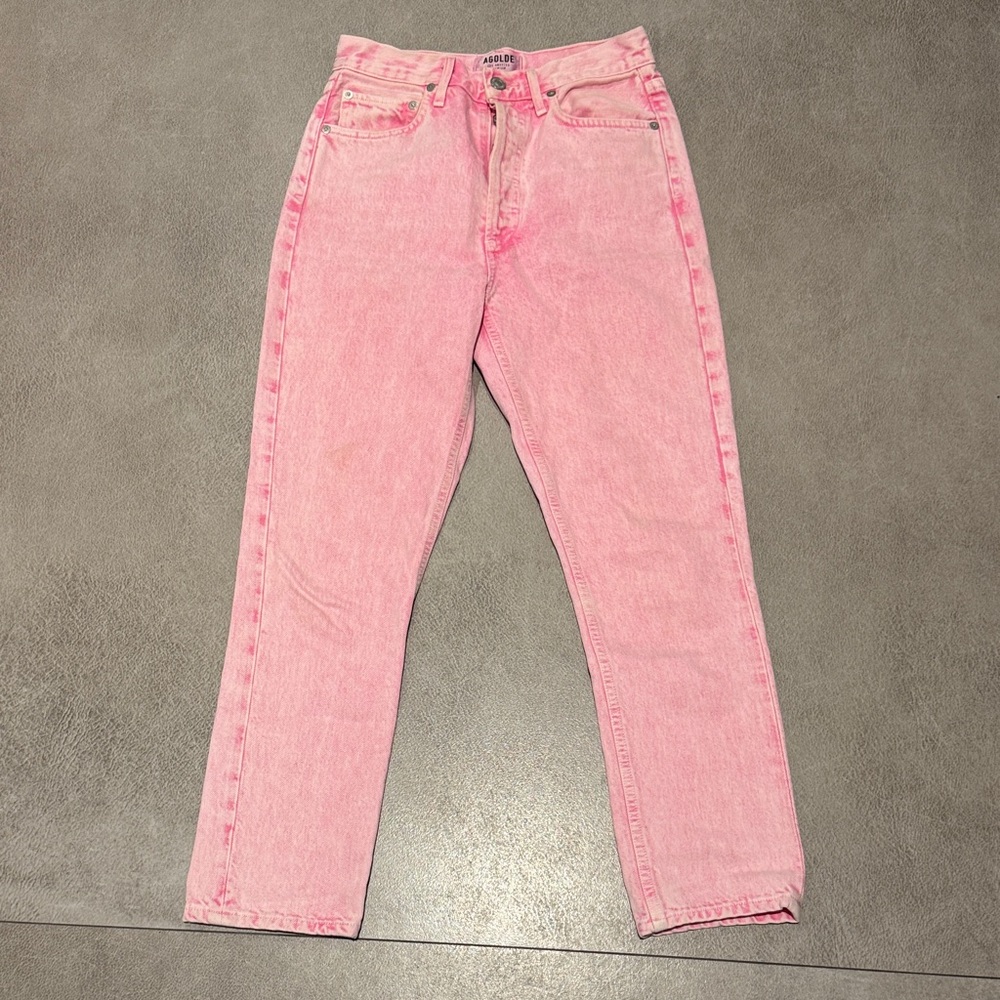 AGOLDE Pink Straight Leg Women Jeans